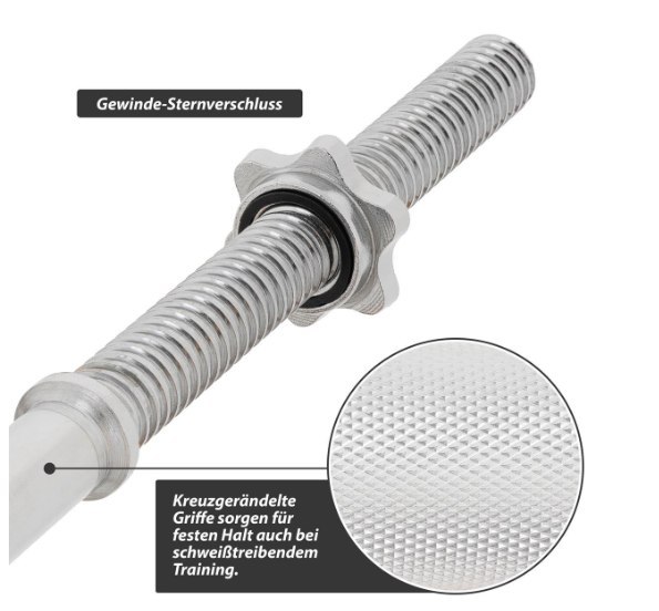 MAXXIVA Zakrzywiony dwuręczny gryf SZ, 120 cm, srebrny